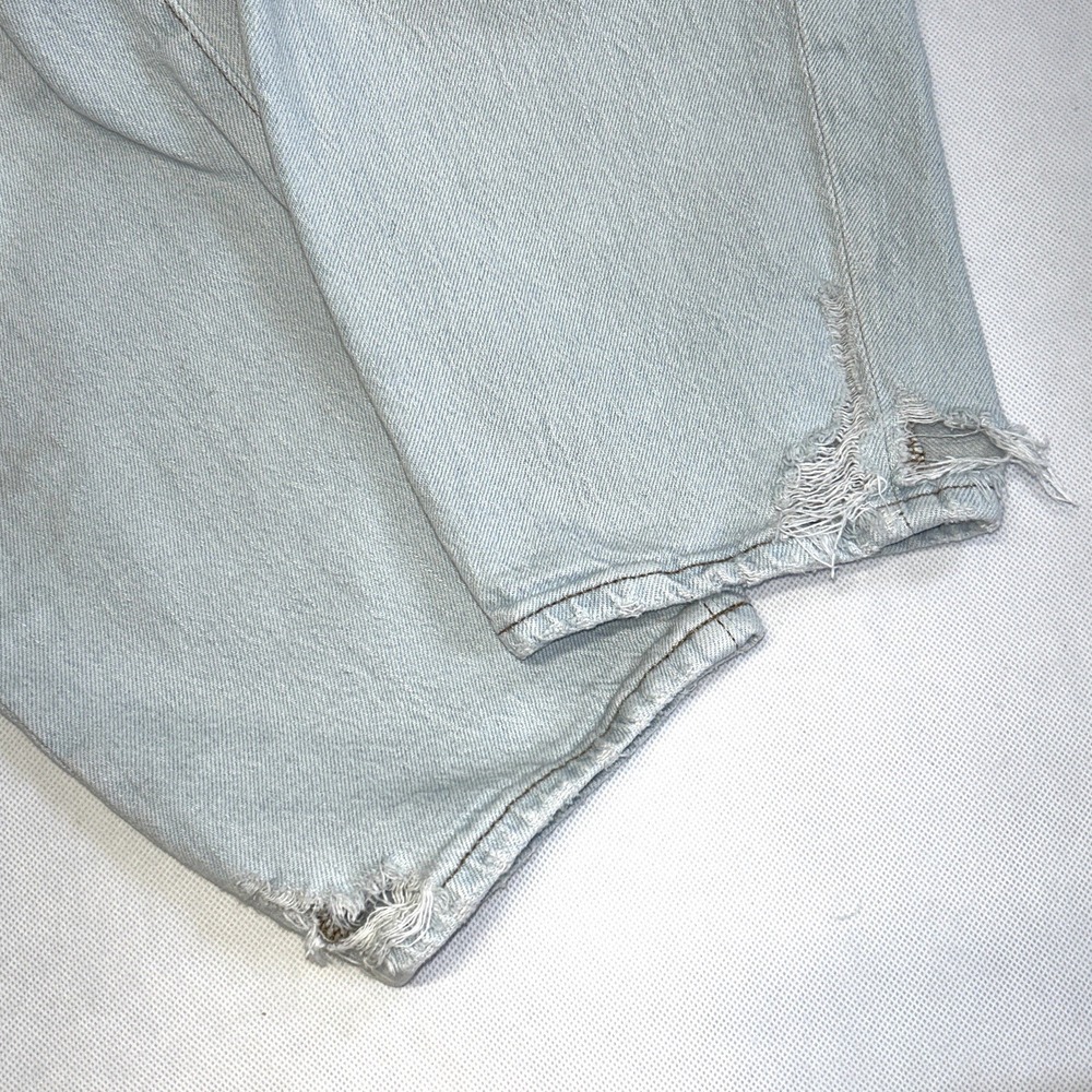 Madewell Balloon Jeans Distressed Barrel Light Wash High Rise Mom Jeans Size 23 - Picture 15 of 16